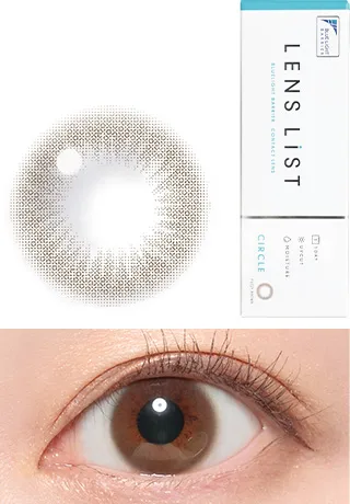 カラコン LENS LiST ファジーブラウン
