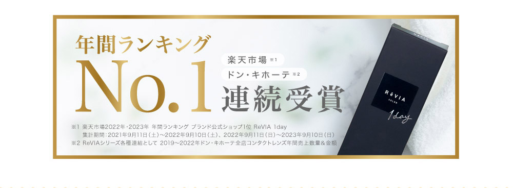 年間ランキングNo.1連続受賞