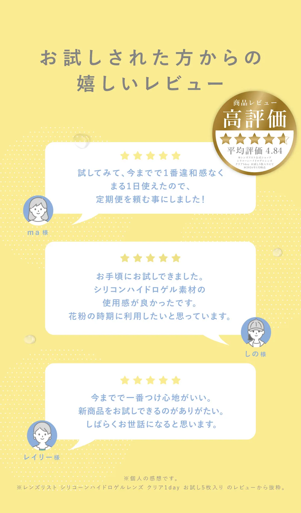 お客様からのうれしいレビュー