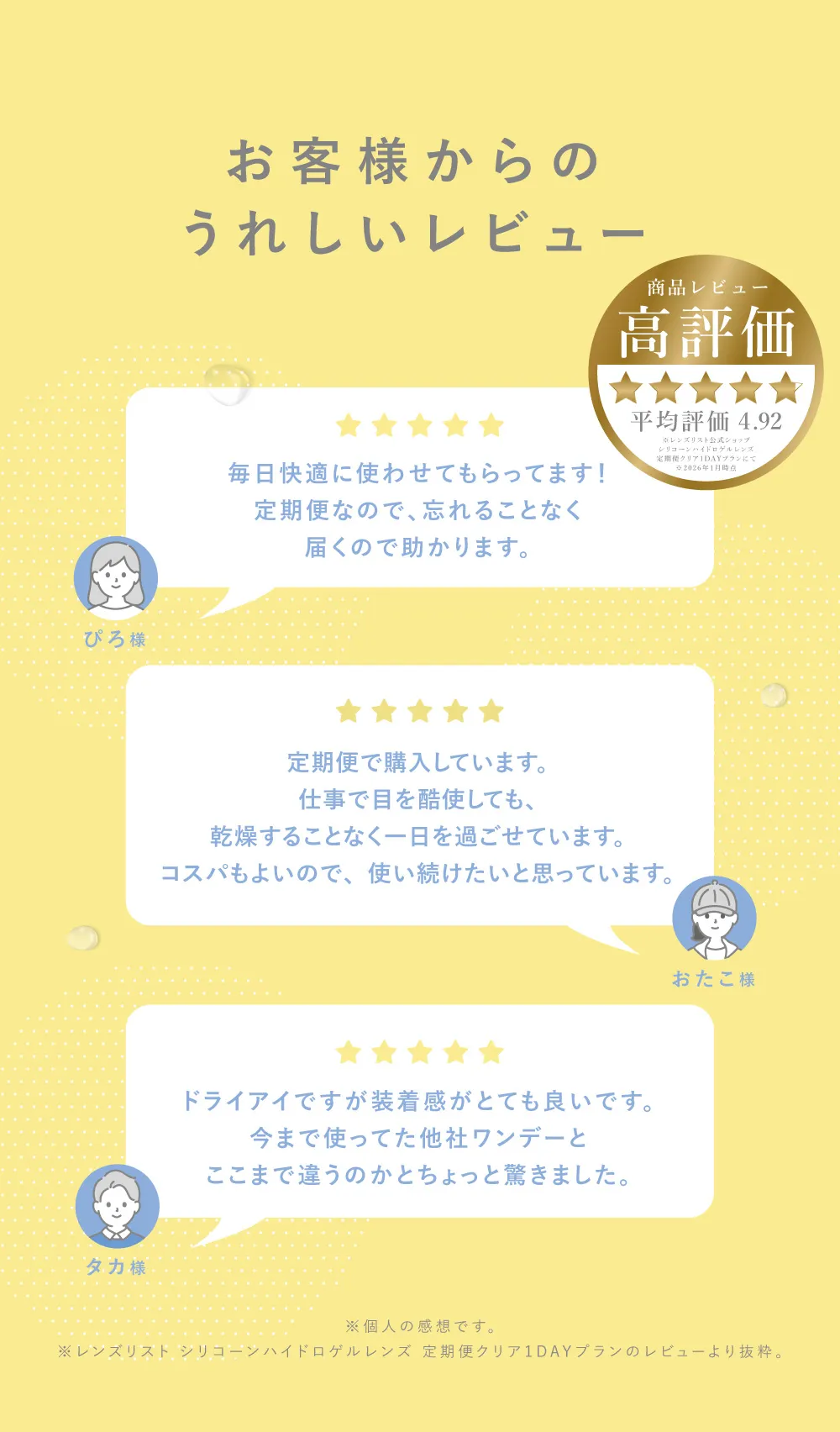 お客様からのうれしいレビュー