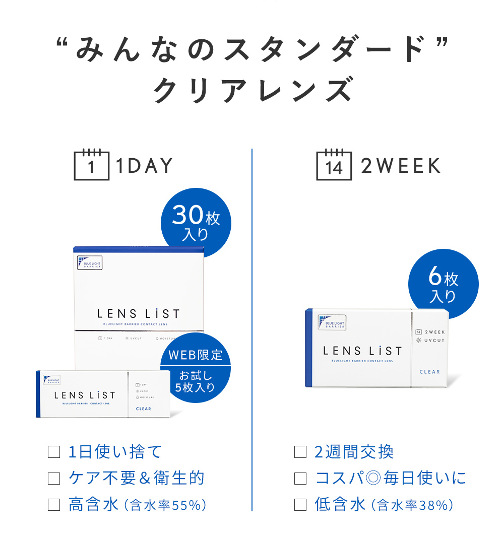 “みんなのスタンダード”クリアレンズ