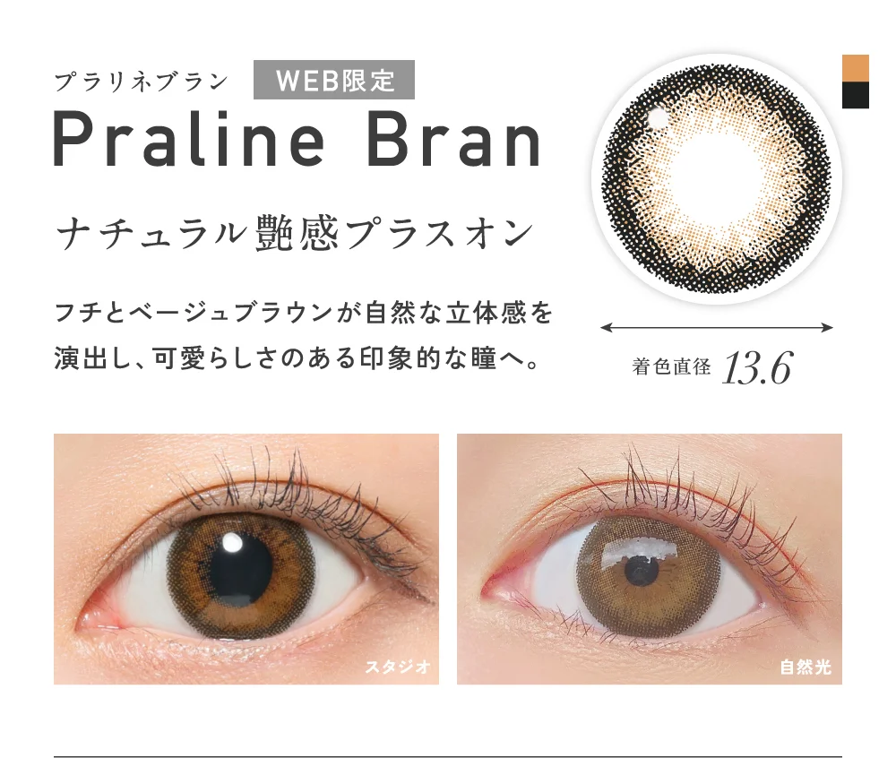 プラリネブラン ナチュラル艶感プラスオン 着色直径13.6