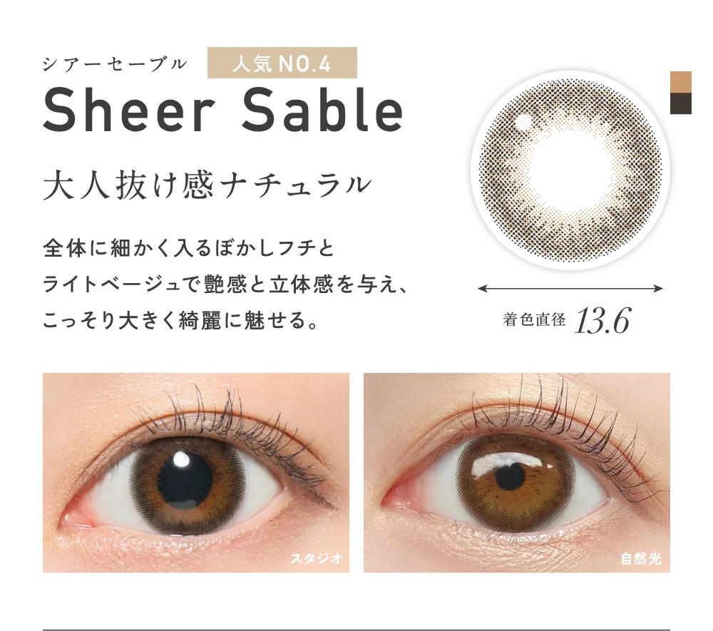 シアーセーブル 大人抜け感ナチュラル 着色直径13.6