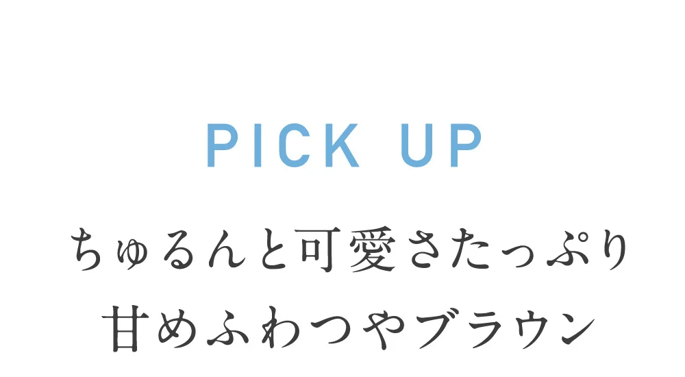 ちゅるんと可愛さたっぷり甘めふわつやブラウン スリークバリア