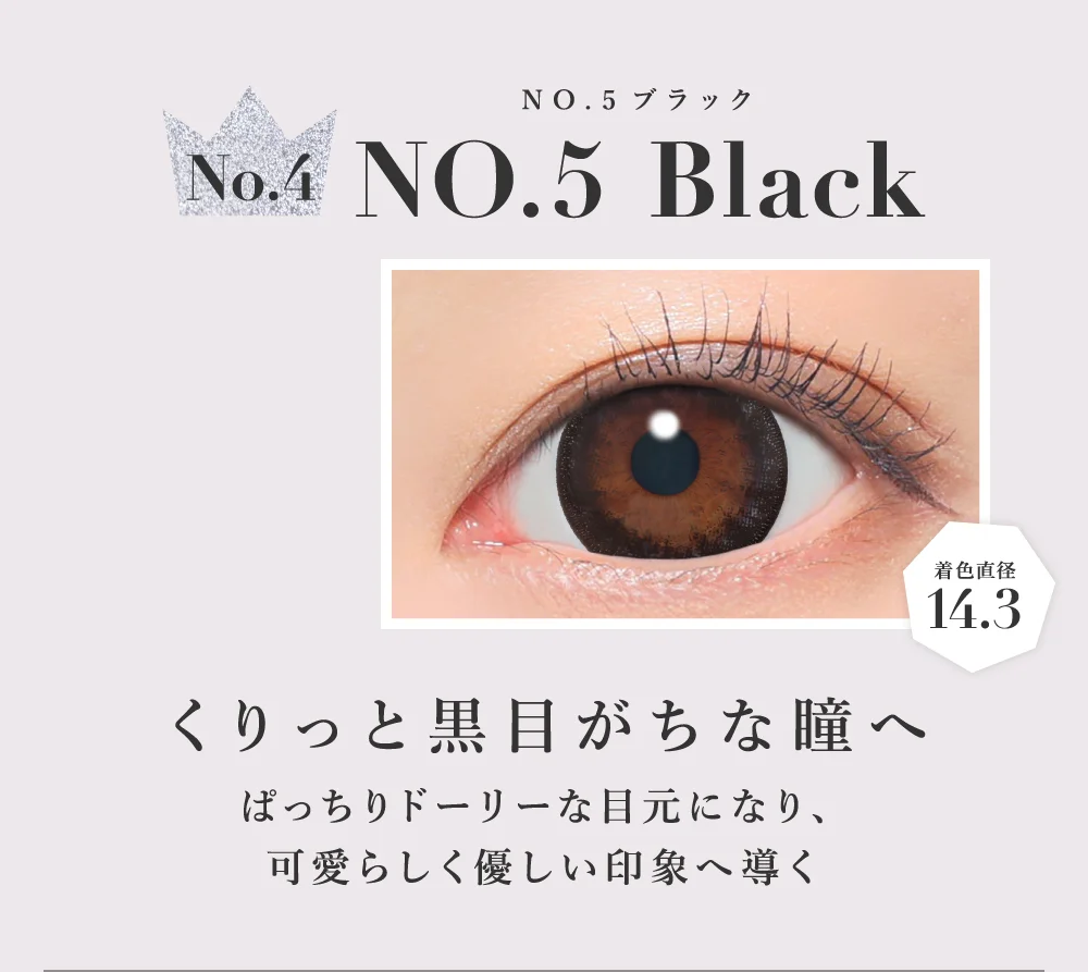 NO.5ブラック くりっと黒目がちな瞳へ