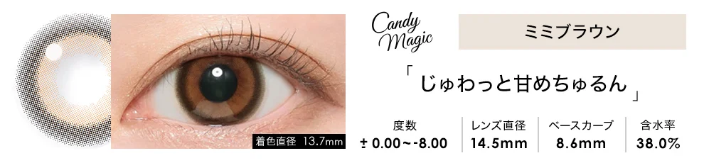 candymagic 1month ミミブラウン 1枚入り×2箱